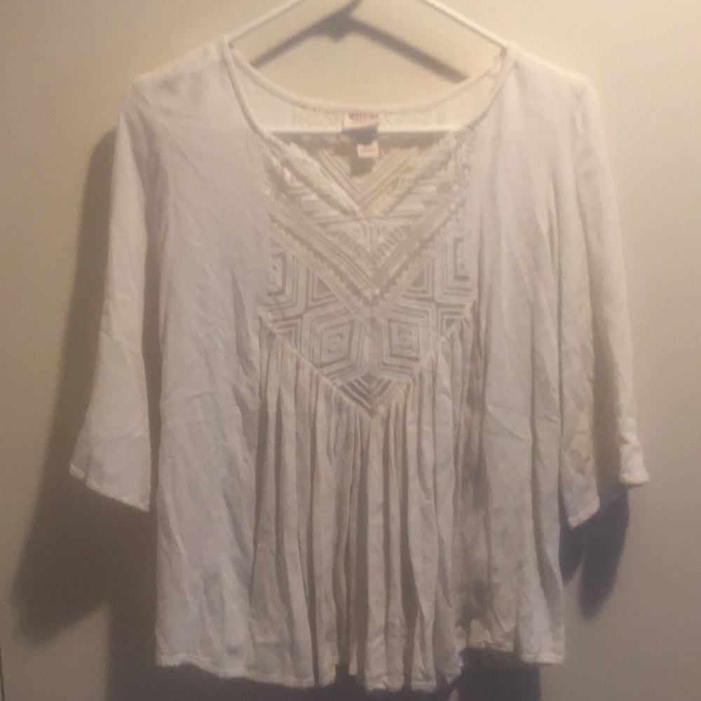 Off white Rayon Foley top